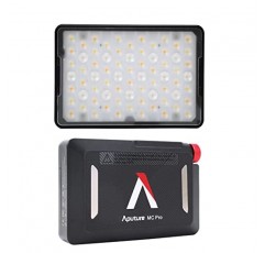 Aputure MC PRO RGB 비디오 조명, 휴대용 LED 카메라 라이트 패널, 2,000-10,000k, 자석 흡착 기능, 동영상 블로깅, 사진, 화상 회의용 앱 제어