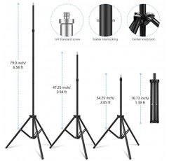 2 팩 LED 비디오 라이트 완드 키트, Unicucp 5600K 사진 조명 스틱, 사진 스튜디오/비디오 필 라이트/컬렉션 인물 사진/라이브 스트리밍/화상 회의용 27