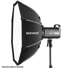 NEEWER 26'/65cm 팔각형 소프트박스 퀵 릴리스, Bowens 마운트 포함, Neewer CB60 CB100 CB150 Vision 4 S101-300W/400W 및 기타 Bowens 마운트 라이트 -SF-RPBO26과 호환되는 휴대용 가방