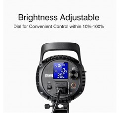 Godox SL-60W 60W CRI95+ Qa>90 5600¡À300K Bowens 마운트 Led 연속 비디오 조명, 밝기 조정, 433MHz 그룹화 시스템, 비디오 녹화, 결혼식, 야외 촬영용