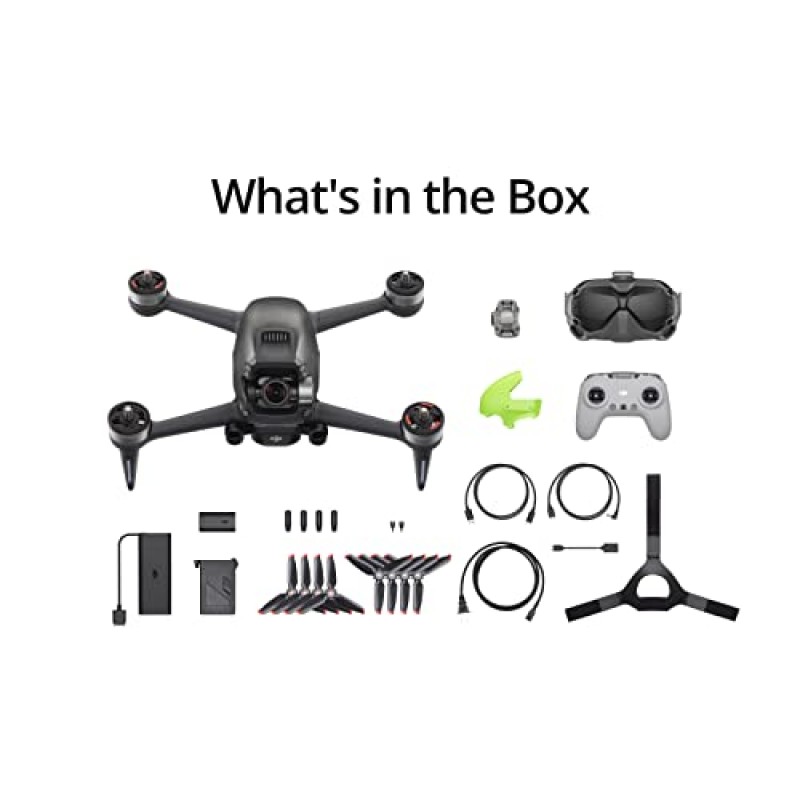 DJI FPV 콤보(고글 V2), 4K 카메라, S 비행 모드, 초광각 150° FOV, HD 저지연 전송, 비상 브레이크 및 호버 기능을 갖춘 1인칭 시점 드론 UAV 쿼드콥터