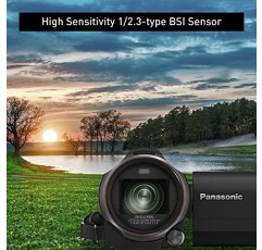 Panasonic Full HD 비디오 카메라 캠코더, 20X 광학 줌, 1/2.3인치 BSI 센서, HDR 캡처, Wi-Fi 스마트폰 HC-V785(블랙)