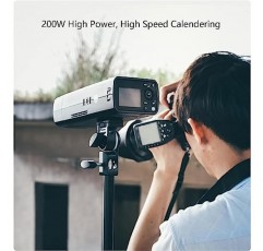 Godox AD200 Pro AD200Pro 스트로브 포켓 플래시 200W HSS 1/8000s, 리튬 이온 배터리, 전구/스피드라이트 프레넬 플래시 헤드 모노라이트(Godox XPro-N TTL 무선 플래시 트리거 포함) Nikon 카메라와 호환 가능