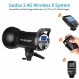 Godox SK400II 스튜디오 스트로브 400W, 2.4G 무선 X 시스템 GN65 5600K 모노라이트, Bowens 마운트 150W 모델링 램프, 뛰어난 출력 안정성, 사전 플래시 방지