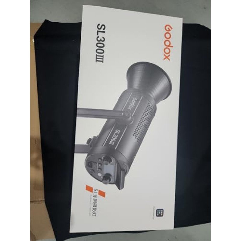 Godox SL300III SL-300III 320W 5600K 일광 균형 LED 비디오 조명, 강력한 전원 모드, 무음 모드, 신생아 사진, 인물 사진, 인터뷰 조명, 비디오 촬영을 위한 FX 효과 포함.