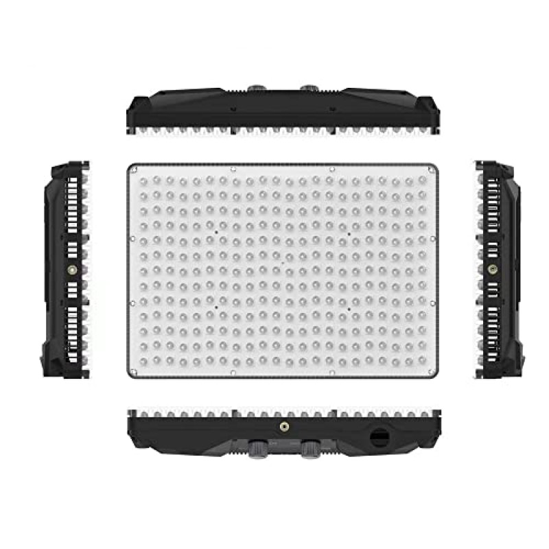 Aputure Amaran P60C RGBWW 풀 컬러 비디오 패널 조명, 60W 2500K-7500K 연속 출력 조명 지원 사진용 소프트박스가 포함된 앱 제어