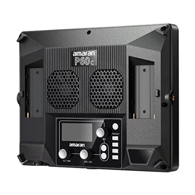 Aputure Amaran P60C RGBWW 풀 컬러 비디오 패널 조명, 60W 2500K-7500K 연속 출력 조명 지원 사진용 소프트박스가 포함된 앱 제어