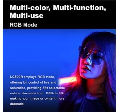 Godox LC500R RGB LED 라이트 스틱, 2500K-8500K 조정 가능, 360° 풀 컬러, 14가지 FX 조명 효과, CRI 96 TLC I98 정확한 색상, 0-100% 밝기 조절 가능, 창의적인 음악 모드