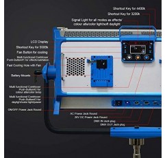 Yidoblo AI-3000C 300W RGBW LED 패널 램프 APP 제어 소프트 LED 램프 12 스튜디오 비디오 필름 용 사진 조명 효과 세트 (Yidoblo AI-3000 C Blue)