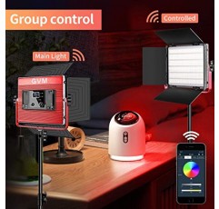 GVM 1200D RGB LED 비디오 조명, APP 제어 기능이 있는 50W 비디오 조명 키트, 스튜디오용 3200K-5600K 사진 조명 키트, 알루미늄 합금 쉘, CRI 97