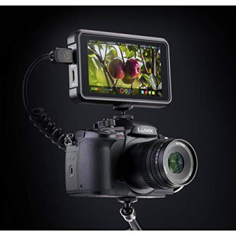 Atomos Ninja V 5인치 4K HDMI 녹화 모니터(WD Blue 500GB Sata SSD 필수 번들 포함) – 포함 사항: 충전식 리튬 이온 배터리 2개 + 배터리 충전기 + 극세사 청소용 천