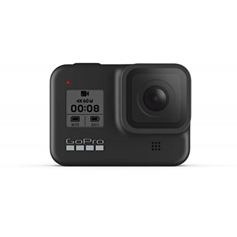 GoPro HERO8 Black 액션 카메라 번들, 듀얼 배터리 충전기 포함, 총 3개의 배터리(케이스 포함).