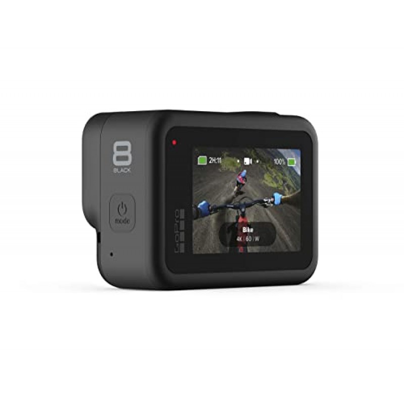 GoPro HERO8 Black 액션 카메라 번들, 듀얼 배터리 충전기 포함, 총 3개의 배터리(케이스 포함).