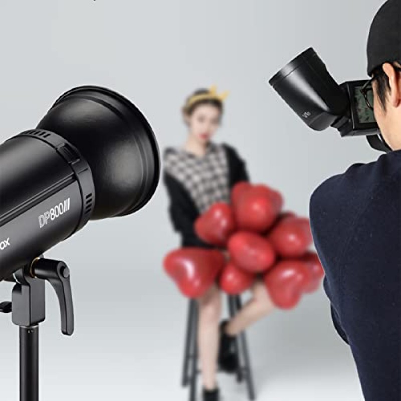 Godox 2Pack DP800III Speedlite 스튜디오 플래시 스트로브 모노라이트 Bowens 마운트 키트, 스튜디오 사진 촬영, 인물 사진 또는 비디오 위치 조명 스탠드, 소프트박스, 우산, 헛간 도어 키트...