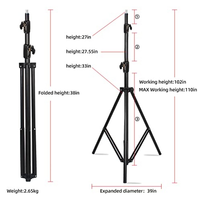 Godox 2Pack DP800III Speedlite 스튜디오 플래시 스트로브 모노라이트 Bowens 마운트 키트, 스튜디오 사진 촬영, 인물 사진 또는 비디오 위치 조명 스탠드, 소프트박스, 우산, 헛간 도어 키트...