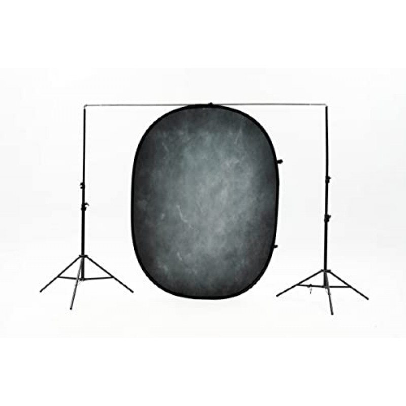 케이트 접이식 배경 팝업 사진 배경 인물 사진, 비디오, 라이브 스트림용 회색 파란색 접이식 배경, 5x6.5ft