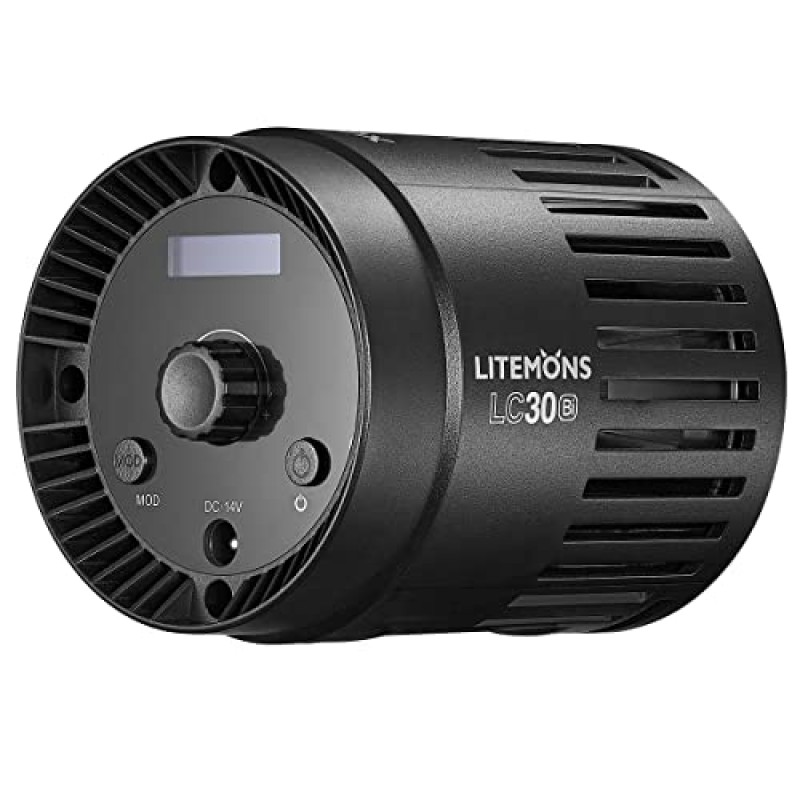 Godox LC30BI Litemons 테이블탑 LED 조명, 이중 색상 조도 조절 가능 3200K-6500K CRI 95+/TLCl 96+ 소형 비디오 조명, 11가지 사전 설정 조명 FX 효과