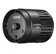 Godox LC30BI Litemons 테이블탑 LED 조명, 이중 색상 조도 조절 가능 3200K-6500K CRI 95+/TLCl 96+ 소형 비디오 조명, 11가지 사전 설정 조명 FX 효과