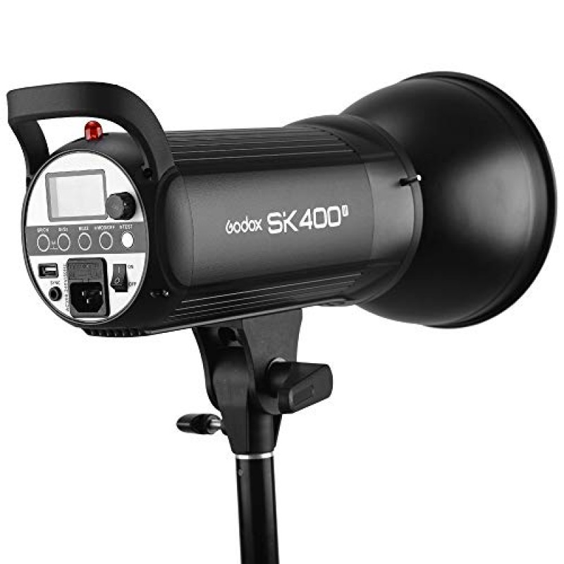 Godox 2 팩 SK400II 800Ws 사진 스피드라이트 스튜디오 플래시 스트로브 모노라이트 스튜디오 촬영용 Bowens 마운트 키트, 비디오 위치 지정 및 소프트박스, 조명 스탠드, 헛간 도어 키트, 반사경이 포함된 인물 사진 촬영