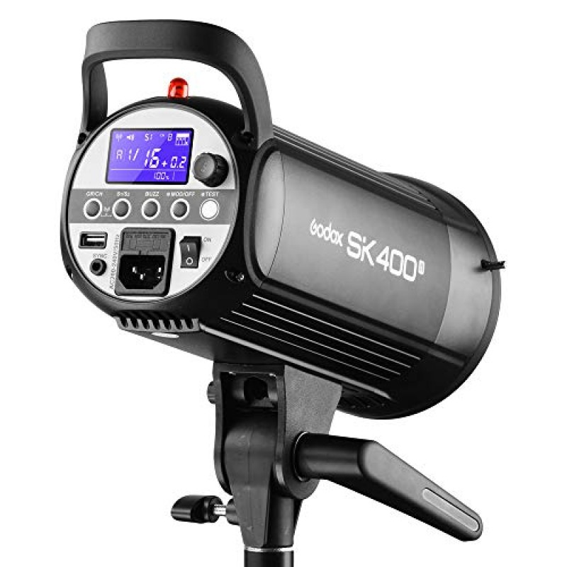 Godox 2 팩 SK400II 800Ws 사진 스피드라이트 스튜디오 플래시 스트로브 모노라이트 스튜디오 촬영용 Bowens 마운트 키트, 비디오 위치 지정 및 소프트박스, 조명 스탠드, 헛간 도어 키트, 반사경이 포함된 인물 사진 촬영