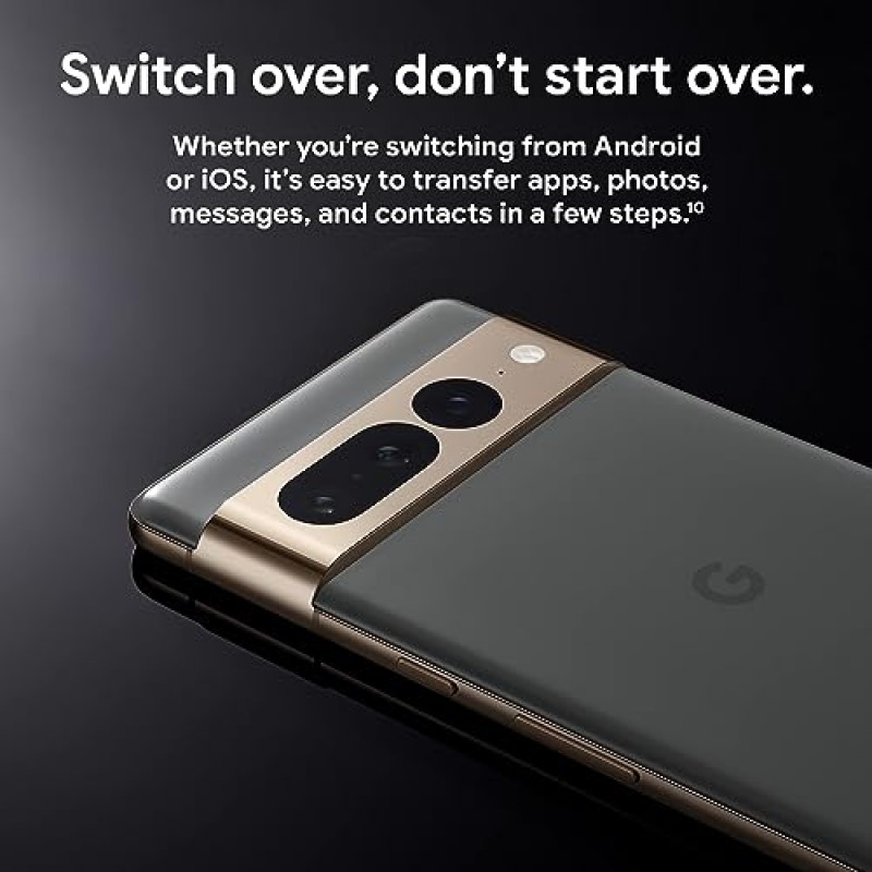 Google Pixel 7 Pro - 5G 안드로이드 휴대폰 - 망원/광각 렌즈 및 24시간 배터리를 갖춘 공기계 스마트폰 - 128GB - 흑요석