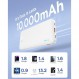 Baseus 휴대용 충전기, 슬림 20W USB C 보조베터리 10000mAh 고속 충전 배터리 팩, iPhone 15 14 13 12 Pro 삼성 S21 Google LG iPad 태블릿과 호환되는 외장 배터리, 화이트