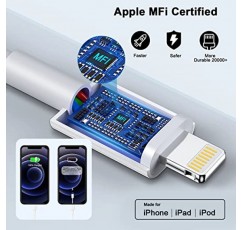 iPhone 14 13 12 충전기 고속 충전,iPhone 충전기,[Apple MFi 인증] 6.6FT Type-C-Lightning 충전 케이블이 포함된 3팩 20W 고속 충전기 iPhone 벽 충전기 iPhone 14 13 12 11 Xs Xr X 8