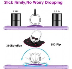 고양이 전화 링 홀더 귀여운 키티 3 팩, Fonessary 금속 손가락 링 그립 킥 스탠드 360 스마트 폰용 회전