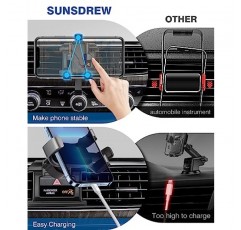 혼다 어코드 10세대 2018-2022용 Sunsdrew 자동차 폰 홀더 액세서리 에어 벤트 폰 홀더 마운트 모든 휴대폰을 위한 매우 안정적인 조절 가능한 폰 스탠드 핸즈프리 두꺼운 케이스 친화적인 자동차 마운트