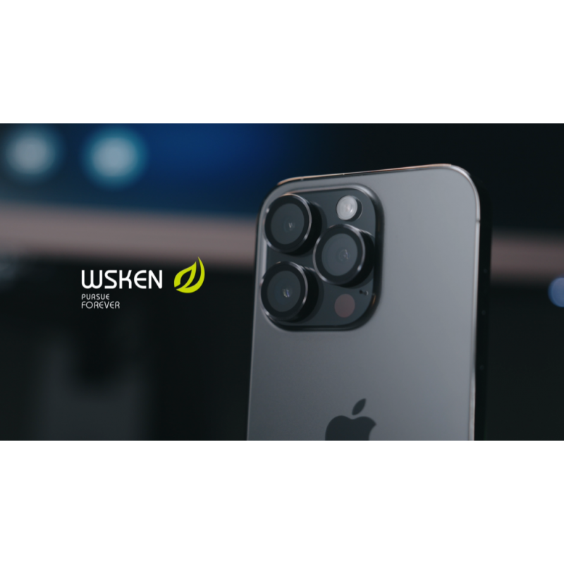 iPhone 15 Pro/iPhone 15 Pro Max용 WSKEN 카메라 렌즈 보호 장치,[원본 촬영 유지] 비산 방지 9H 강화 유리 카메라 화면 보호 장치 금속 링 커버 필름 액세서리, 파란색