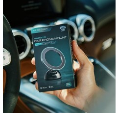 MagSafe 차량용 마운트용 CARMOUNT | [초강력 자석 20개] | 자동차 대시보드용 금속 자석 휴대폰 홀더 | 유니버설 핏 | 360° 회전 | F4 iPhone 14 13 12 Pro Max Plus 등에 이상적입니다.