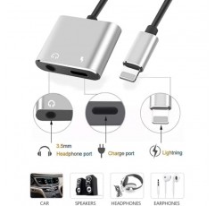 iPhone용 헤드폰 어댑터, [Apple MFi 인증] 2 in 1 Lightning to 3.5mm Aux 오디오 동글 헤드폰 액세서리 iPhone 14 13 12 11 XS XR X 8 7 iPad 오디오 이어폰 어댑터 [2 팩]