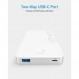 Anker 파워 뱅크, 10K 휴대용 충전기(PowerCore PIQ), iPhone 15/15 Plus/15 Pro/15 Pro Max/14/14 Pro/Samsung/Pixel/LG용 고용량 배터리 팩(케이블 및 충전기는 포함되어 있지 않음)(화이트 )