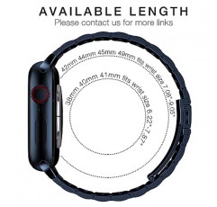 EPULY Apple Watch 밴드 49mm 45mm 44mm 42mm 41mm 40mm 38mm, iWatch 밴드 시리즈 9, Ultra 2, SE, Ultra Series 8 7 6 5 4 3 2 1 남성 및 여성(자정, 41mm 40mm 38mm)용 비즈니스 스테인레스 스틸 금속 시계 밴드와 호환 가능