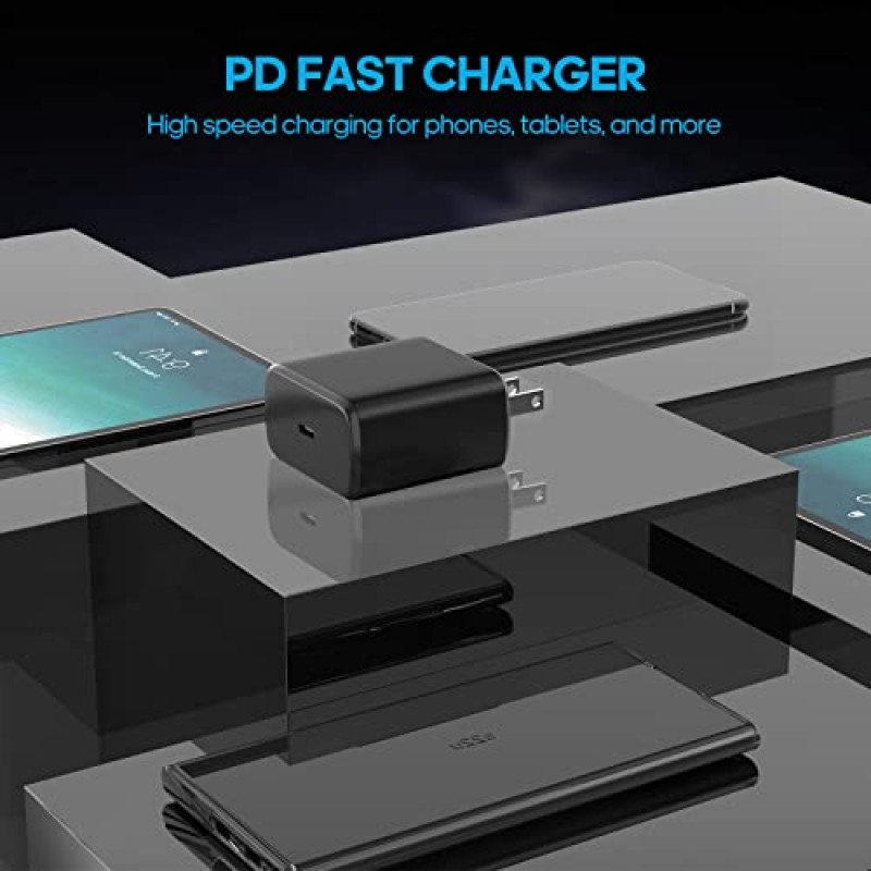 Samsung USB C 45W PD 초고속 충전기 유형 C 벽면 어댑터 Samsung Galaxy S23/S23 Ultra/S23+/S22 Ultra/S22+/S22/Note 10/S21/S21 Ultra/ S21+/Z Fold/, Galaxy Tablet-2용 고속 충전 블록 팩