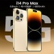 Huness I14 Pro MAX 스마트폰 언락 휴대폰, 배터리 6800mAh 6.82인치 HD 화면 언락 휴대폰, 6+256GB Android 13, 128GB 메모리 카드, 듀얼 SIM/지문 잠금/얼굴 ID/GPS(골드)