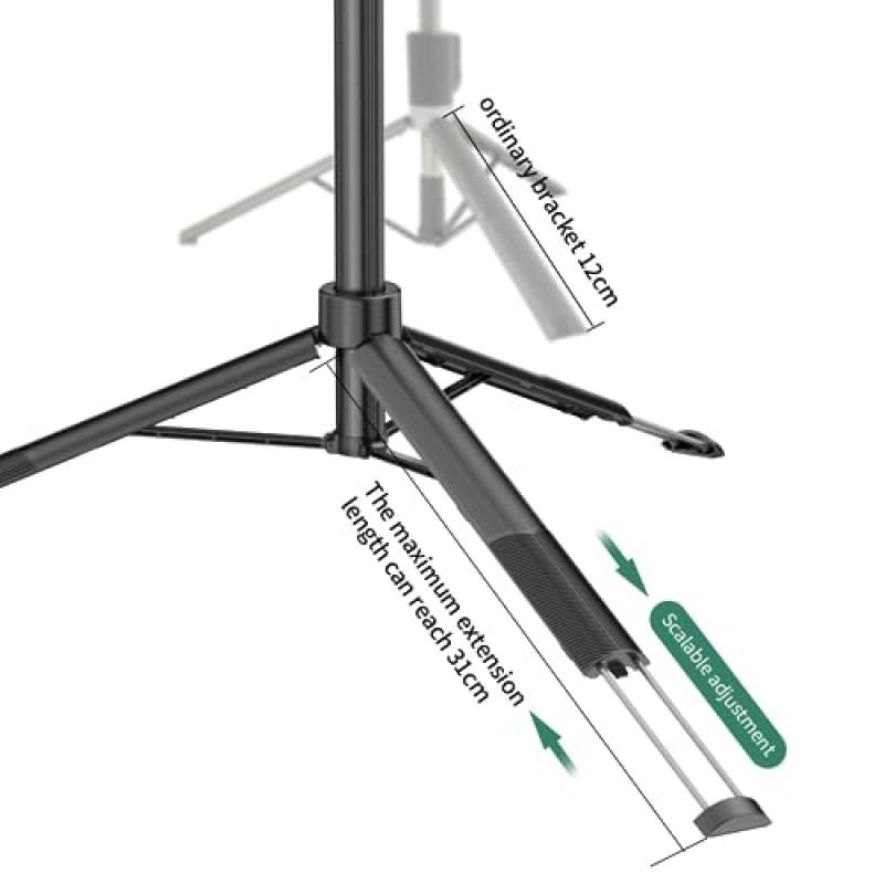 삼각대와 리모컨이 포함된 360° 회전 셀카봉 - 안정적이고 내구성이 뛰어난 알루미늄 합금, 6섹션 확장형 모노포드, 내장 조명 - iPhone 14/13/12/Android 및 Go pro와 호환 가능
