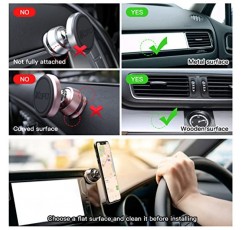 IKOPO 핑크 메탈 자동차 휴대폰 홀더 마운트 - iPhone, Samsung, LG, GPS 등에 적합한 강력한 자석이 있는 자동차 대시보드용 자기 휴대폰 홀더