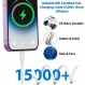 iPhone 충전기 10FT [Apple MFi 인증] 2팩 20W PD USB C 벽면 고속 충전기 어댑터, 2팩 10FT 긴 유형 C-라이트닝 케이블 포함 iPhone 14 13 12 11 Pro Max XR XS X,iPad와 호환 가능