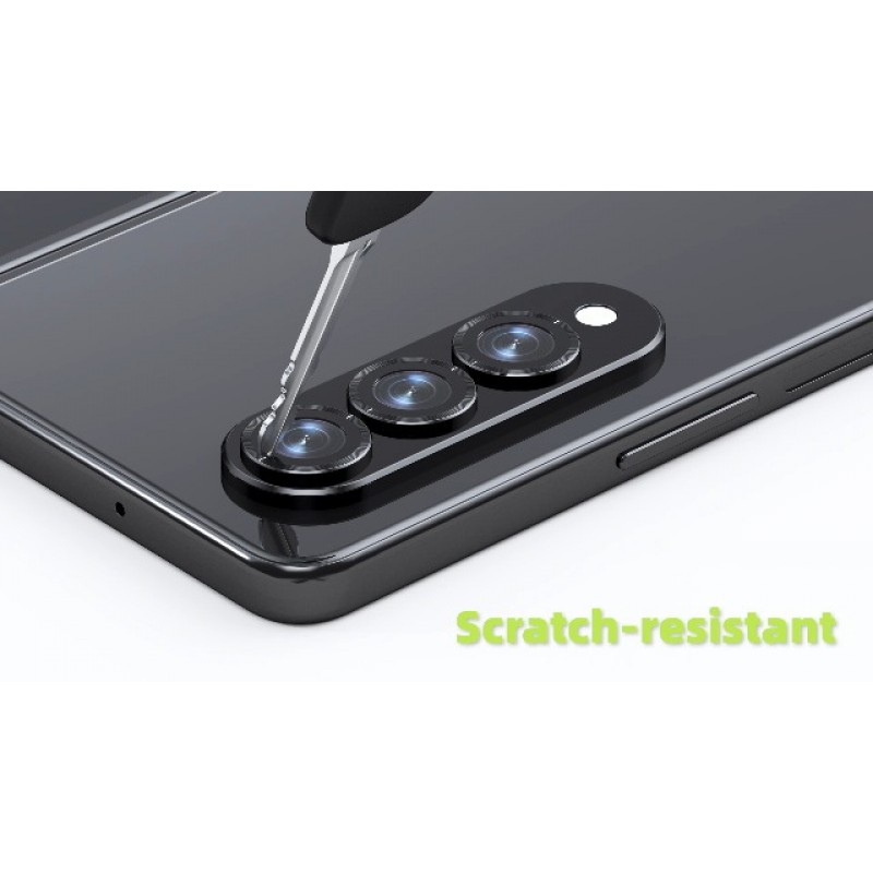 Z Fold 5 카메라 렌즈 보호 케이스 커버용 WSKEN, Samsung Galaxy Z Fold 5 5G 2023 액세서리용 WSKEN 스크래치 방지 울트라 HD 강화 금속 유리 카메라 화면 보호기 충격 방지 필름 액세서리, 컬러풀
