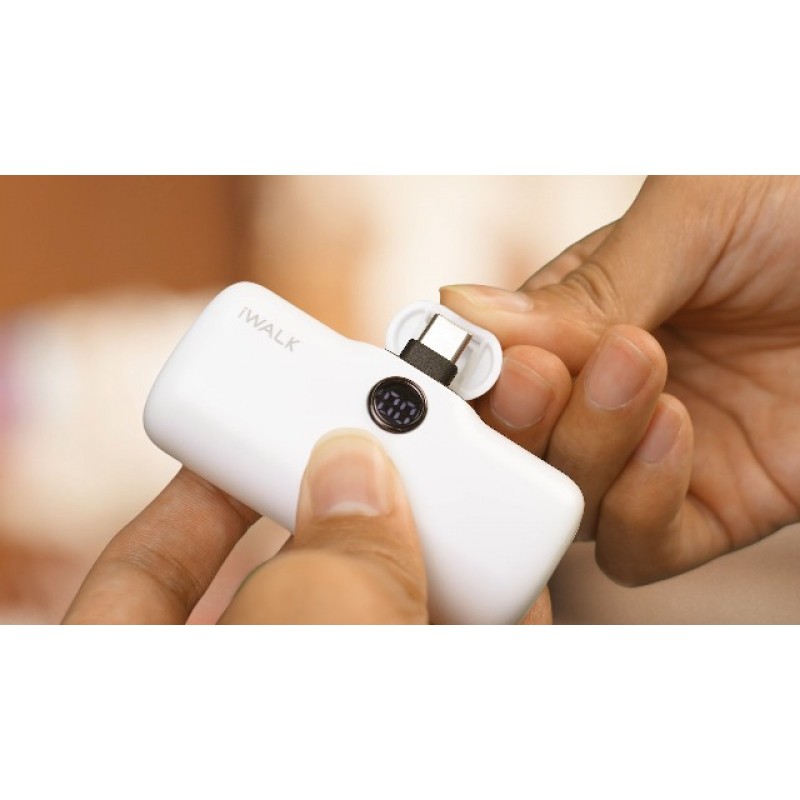 iWALK 휴대용 충전기 4800mAh 20W USB C 전원 은행 iPhone 15,15 Plus,15 Pro,15 Pro Max,Pink와 호환되는 LED 디스플레이가 있는 소형 고속 충전 도킹 배터리 팩