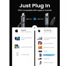 [Apple 안전 인증] USB C 차량용 충전기 어댑터 LISEN 96W 시가 라이터 USB 충전기 iPhone 15 Pro Max Plus Samsung iPad용 2-in-1 PD36W 차량용 충전기가 포함된 iPhone 차량용 고속 충전