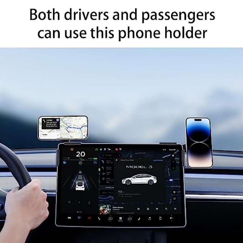 XINFOOB 테슬라 모델 3 모델 Y 휴대폰 마운트 크래들 홀더 스탠드 자기 전화 마운트 크래들 홀더 스탠드 테슬라 모델 3 모델 Y 액세서리