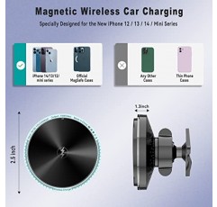 KUCOK Highlander 자기 무선 차량용 충전기 마운트, Toyota Highlander 2020-2023에 적합 (Grand Highlander 제외), MagSafe iPhone 15/14/13/12/Mini 시리즈, 15W Highlander 무선 충전기 스탠드 용