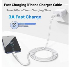 iPhone 충전기 [Apple MFi 인증] 2Pack 10FT 긴 번개 케이블 고속 충전 나일론 편조 USB 케이블 iPhone 충전기 코드 iPhone 14 13 12 11 Pro Max XR XS X 8 7 6 Plus SE, iPad와 호환 가능