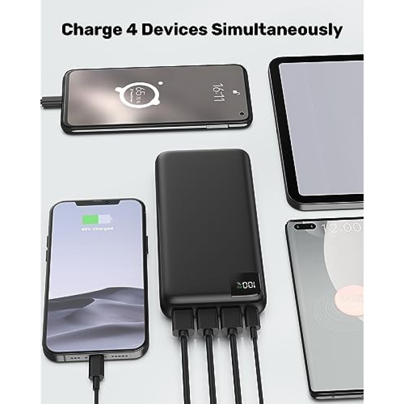 SOARAISE 보조베터리 27000mAh 휴대용 충전기 22.5W 고속 충전 전화 충전기 USB C in & Out PD iPhone, Android용 외장 배터리 팩