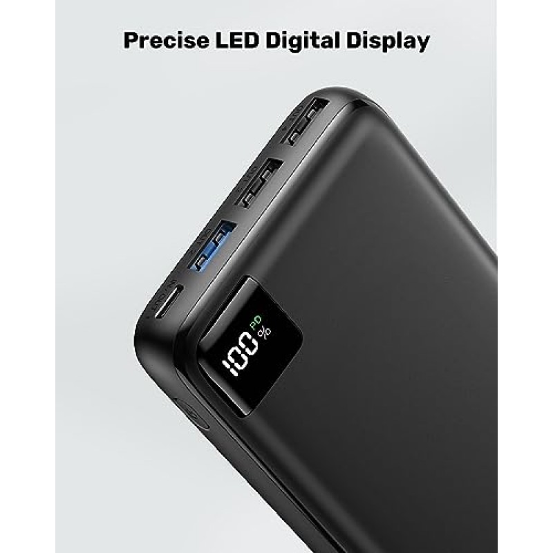 SOARAISE 보조베터리 27000mAh 휴대용 충전기 22.5W 고속 충전 전화 충전기 USB C in & Out PD iPhone, Android용 외장 배터리 팩