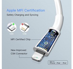 iPhone 고속 충전기 10 FT [Apple MFi 인증] iPhone 14 13 12 11 XS XR X 8 iPad용 10FT 긴 유형 C 라이트닝 케이블이 포함된 2팩 PD 20W USB C 충전기 블록, 흰색