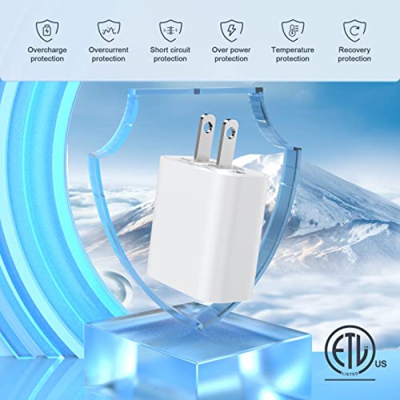 iPhone 11 12 13 14 고속 충전기,[Apple MFi 인증] iPhone14 13 12 11 Pro Max Xs Xr X 8용 10FT 긴 USB-C-라이트닝 데이터 동기화 충전 코드가 포함된 3팩 20W 고속 USB C 벽면 충전기 블록 어댑터