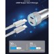 USB C 차량용 충전기 고속 충전[2팩], 듀얼 PD 포트 시가 라이터 플러그 최소형 플러시 핏 40W 차량용 충전기 어댑터 iPhone 14/13 Pro Max/Samsung Galaxy S23/S22/A51/Android/iPad Pro용 고속 충전